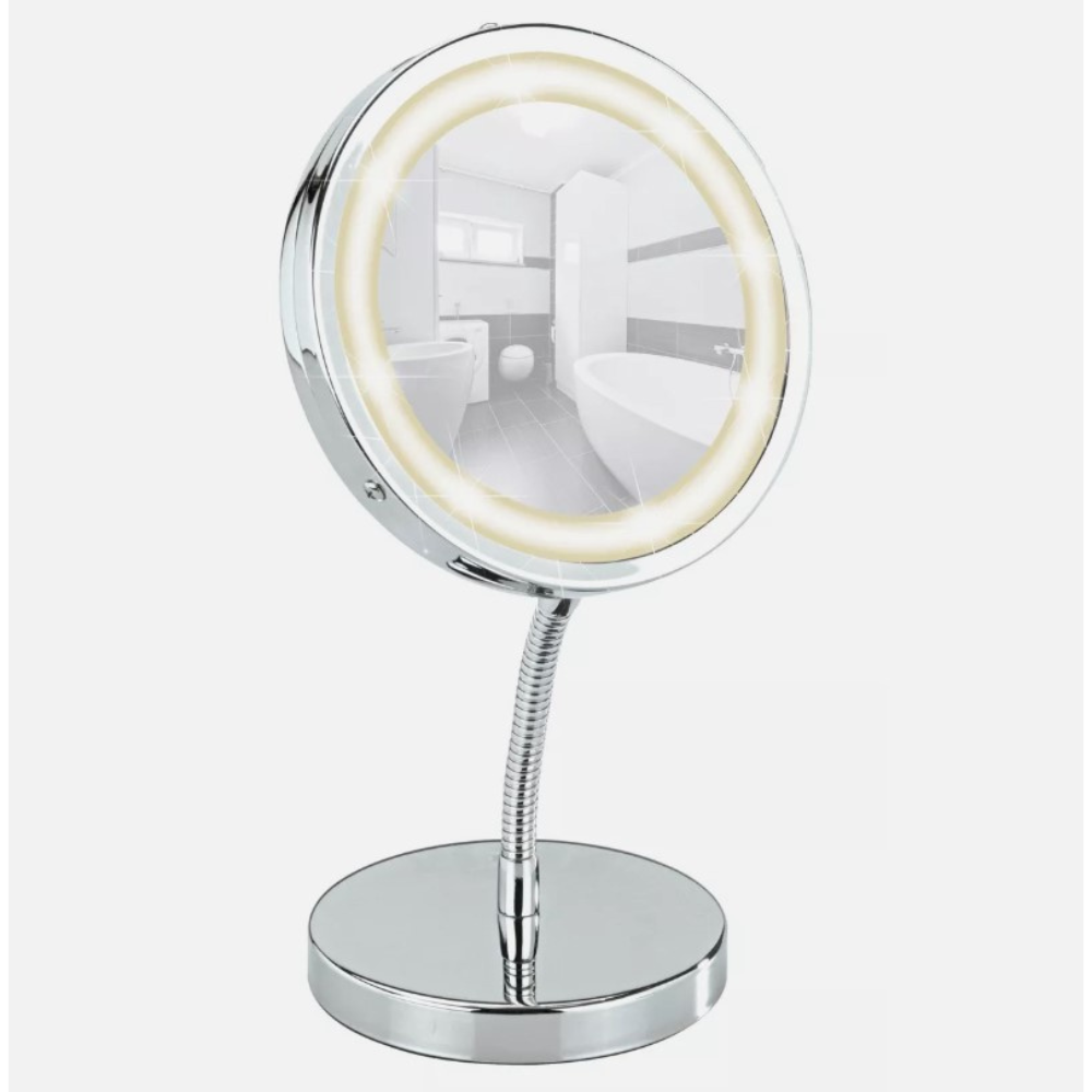 WENKO LED Kosmetik Schmink Spiegel Make UP Stand 3 fach Vergrößerung LED BROLO