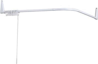 Van Der P, Duschkabine + Duschwand, Forh.stang v-form hvid 85x85 cm.