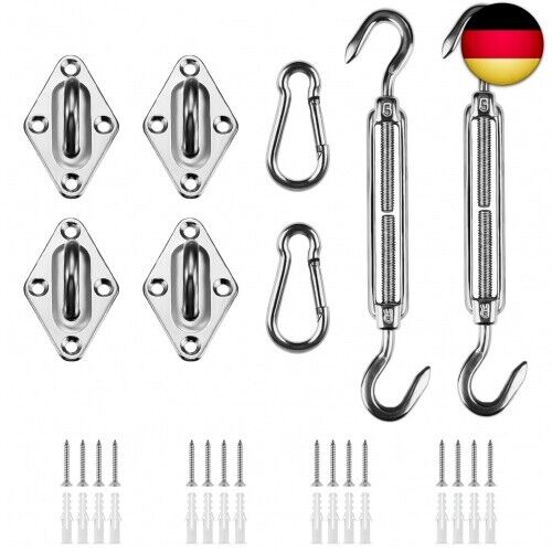 HOMPER Sonnensegel Befestigungs Kit, Sonnensegel Zubehör Montage für V