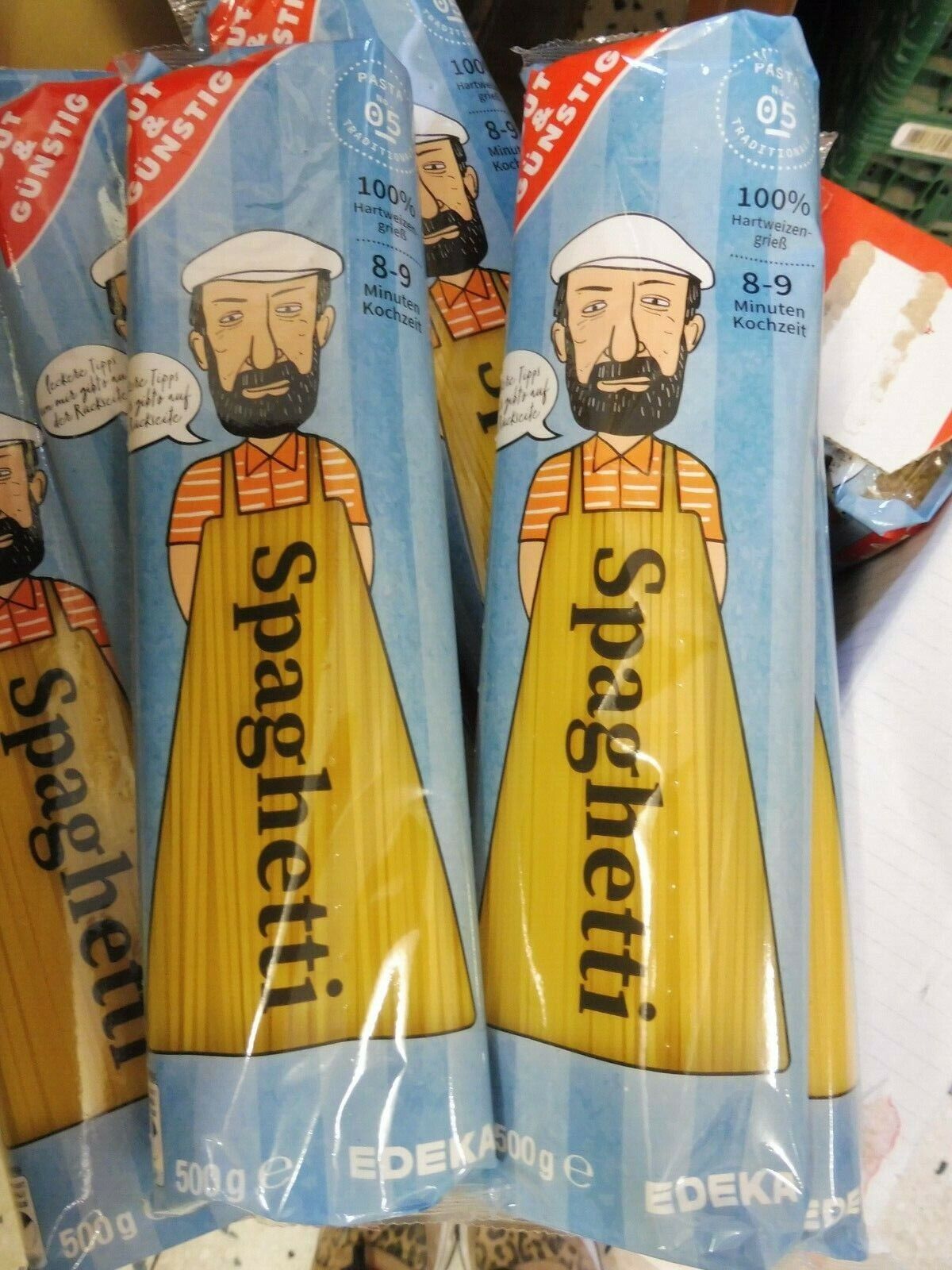 1 Beutel Edeka GUT&GÜNSTIG Spaghetti  500gr.