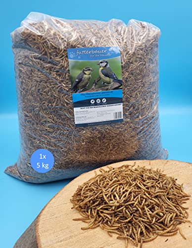 5Kg Futterbauer Mehlwürmer Getrocknet Fischfutter Vogelfutter Nagerfutter