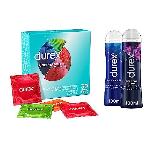 Durex Überrasch Mich-Set mit Durex Überrasch‘ Mich Kondome - 30er Großpackung (1