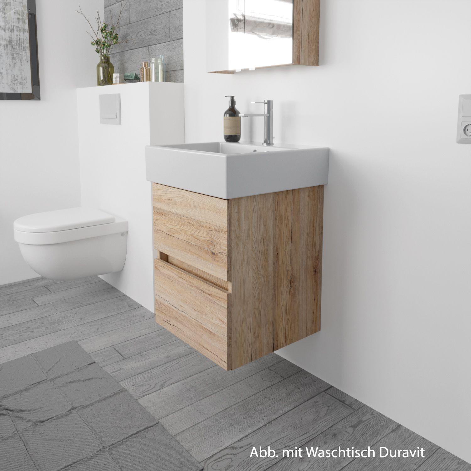 Megabad Profi Collection Lodge Waschtischunterschrank 56 cm mit 2 Auszügen für Waschtisch Villeroy & Boch Avento