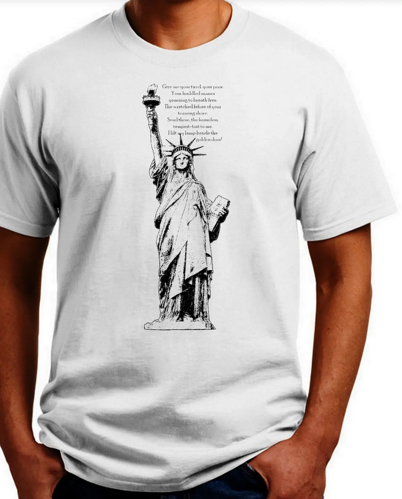 Freiheits Statue Emma Lazarus T-Shirt 4 Farben. Klein Durch Xxxl 100% Baumwolle Lange Oder Kurze Ärmel