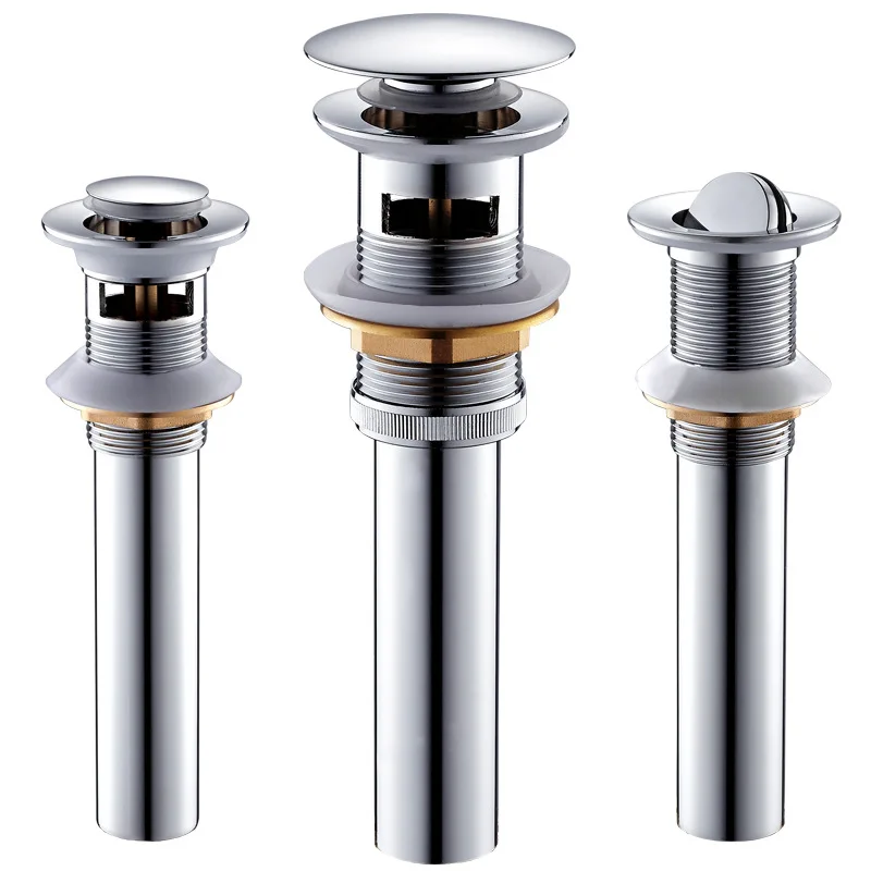 Kupfer Überzug Chrom Bad Toilette Vanity Vessel Sink Drains, Pop Up Abfluss Stopper, Flip-Top, Kanalisation Rohr