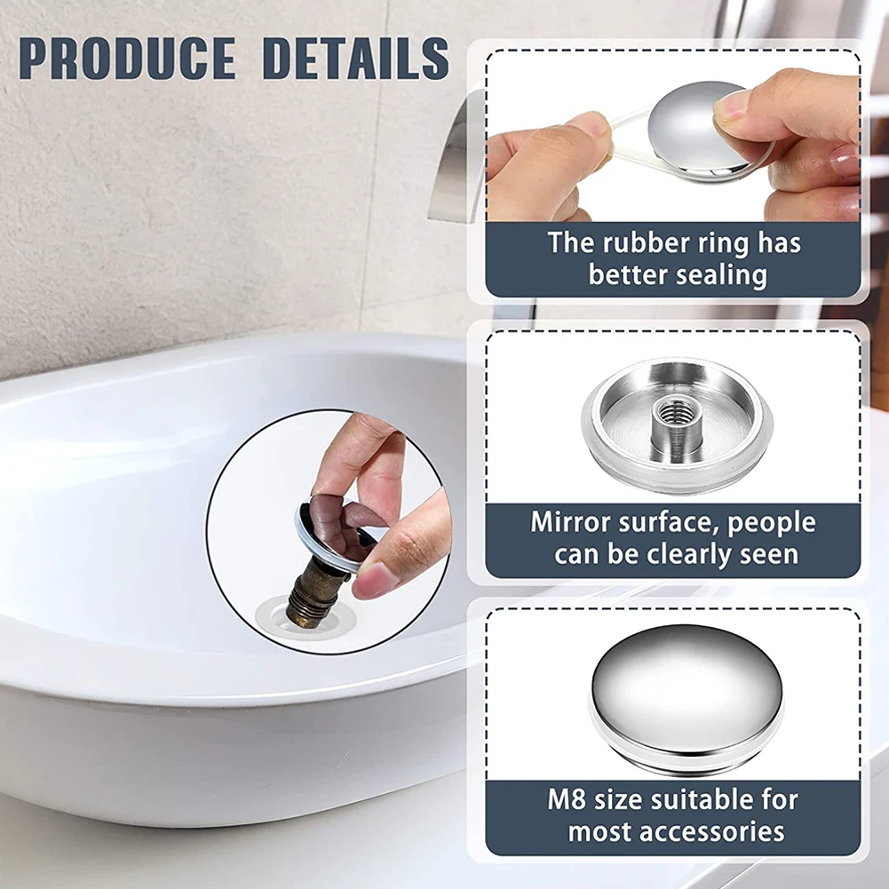 38Mm Messing Becken Sink Abfall Up Stecker Kappe Ersetzen Messing Prallte Pop-Up Klick-Klack Abdeckung Für Badewanne Oberfläche Becken Drain Armaturen