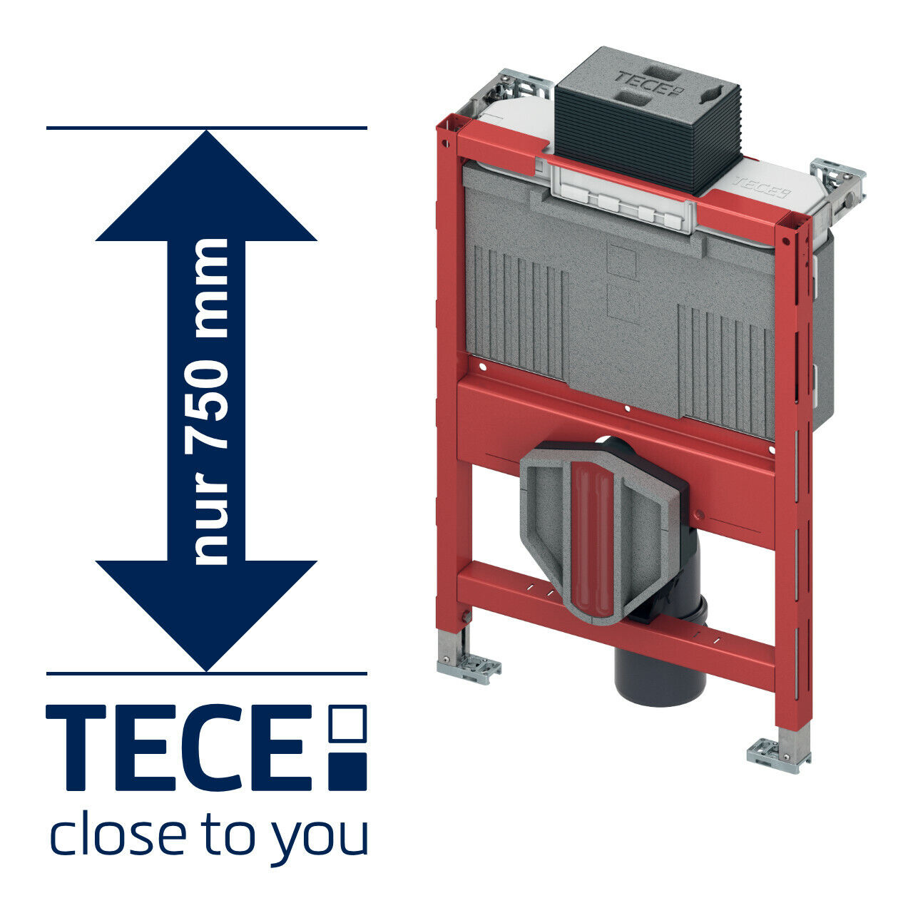 Teceprofil Wc-Modul Mit Uni 750-Spülkasten Höhe 750 Mm Niedrig Wie Kein Anderes!