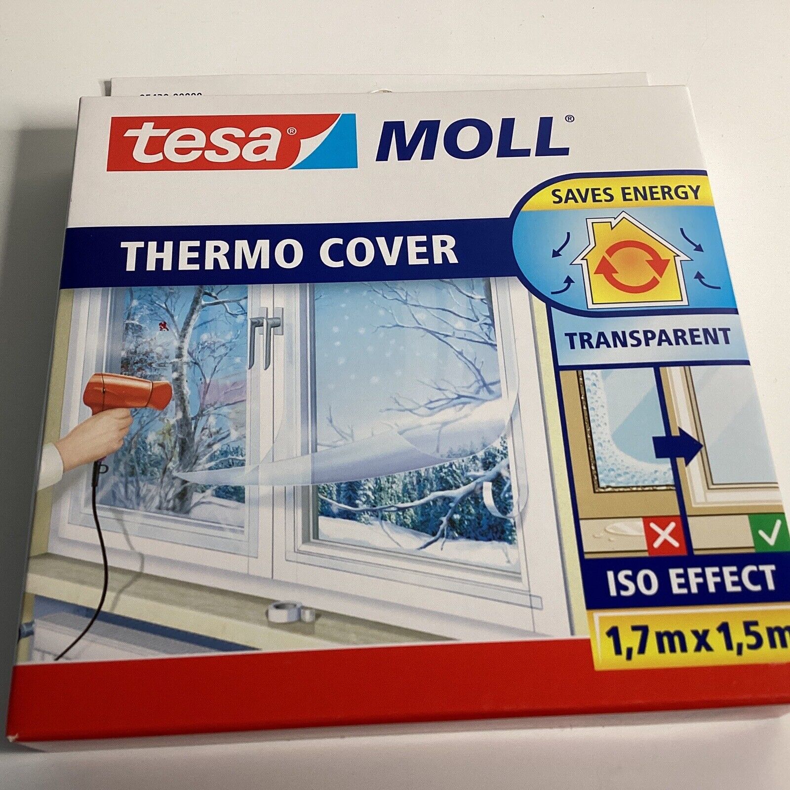 H060 - Tesa Fensterfolie Thermo Cover Transparent 1,7 X 1,5 M Isolierfolie - Neu