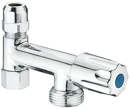 Cornat Maschinen-Anschlussventil "Eckfix" - 3/8 Zoll Ig - Zum Anschluss Von Wasch- & Spülmaschine - Mit Rückflussverhinderer - Aus Messing - Verchromt