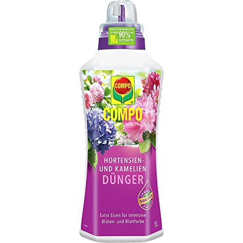 Compo Hortensien- Und Kameliendünger Für Alle Moorbeetpflanzen, Spezial-Flüssig-Dünger Mit Extra Eisen, 1 Liter
