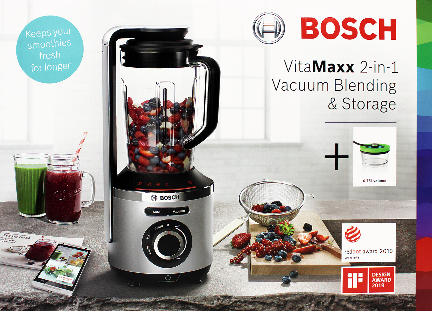 Bosch Standmixer Vitapower Vakuum-Mixer Mmbv622M