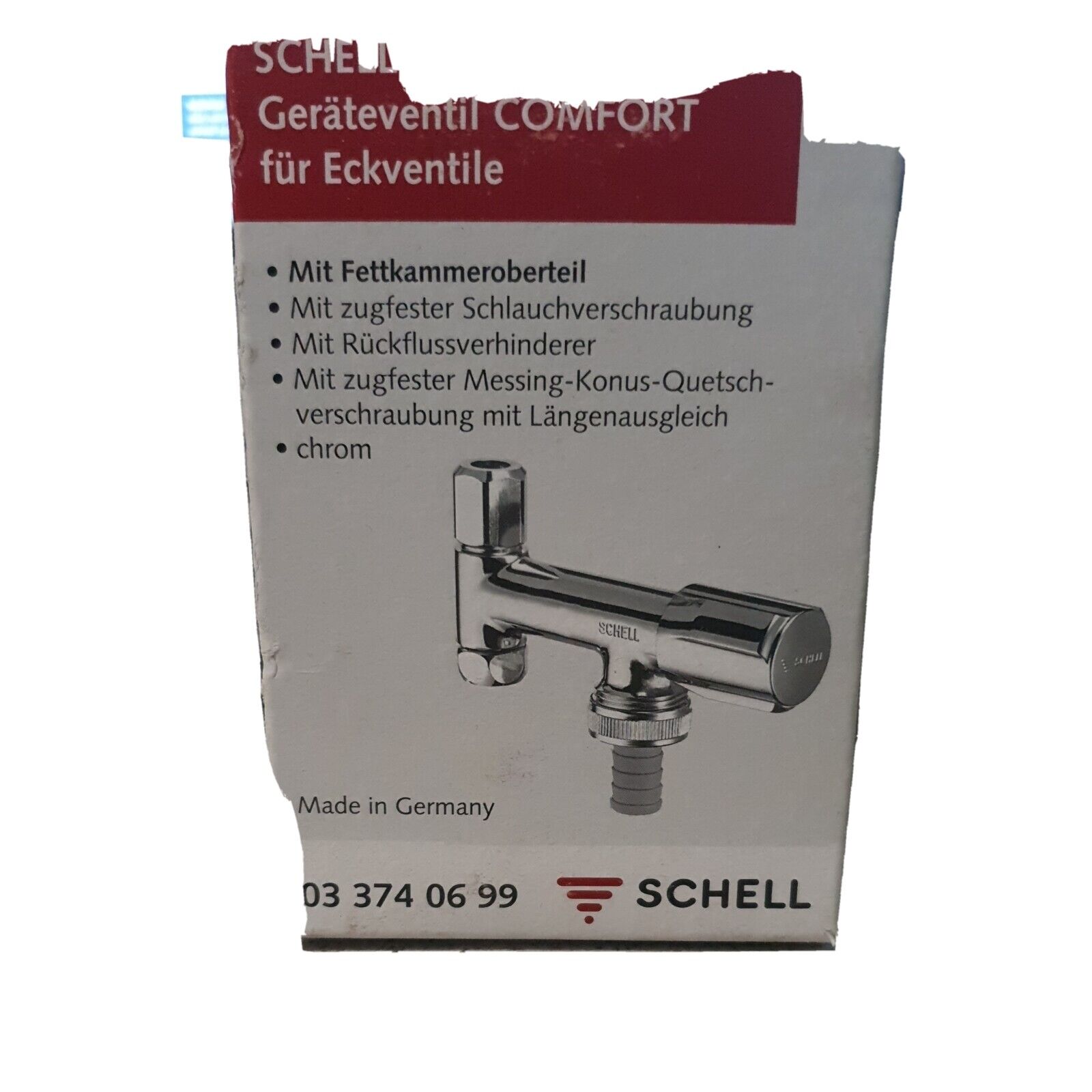 Schell Geräte-Ventil Eckfix, 033740699, Mit Lange Ausführung )33