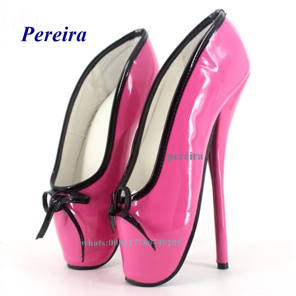 18 Cm Stiletto Heels Schmetterling Ballett High Heels Neue Ankunft Mode Frauen Schuhe Frühjahr Pumpen Patent Leder Flach Dance Pumpen