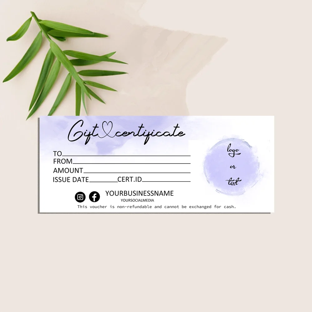 Fügen Sie Ihre Logo-Geschenk Gutschein Karte Hinzu, Peach Coral Geschenk Gutschein, Moderne Rosegold-Geschenk Karte, Social Media Hinzufügen Logo-Gesc