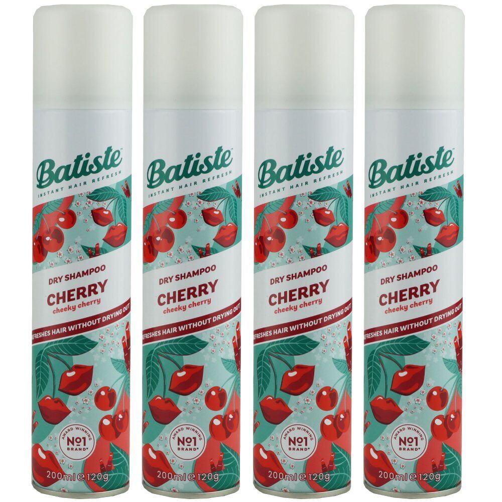 Batiste Cherry Cheeky Cherry 4 X 200 Ml Trockenshampoo Dry Shampoo Set Ovp Neu