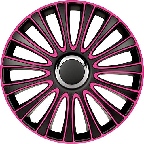 Auto-Style Satz Radzierblenden Lemans 15-Zoll Schwarz/Pink