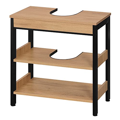 Esituro Waschbeckenunterschrank, Unterschrank Badschrank Aus Mdf 60 X 60 X 30 Cm