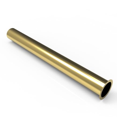 Atco® Bördelrohr Tauchrohr Vergoldet Gold 300 Mm Gerades Rohr Siphon Ablaufgarnitur Waschbecken Abfluss Messing Poliert
