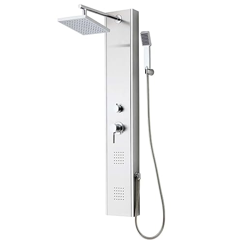 Tahiti Edelstahl Duschpaneel Duschsäule Duscharmatur Regendusche Brause