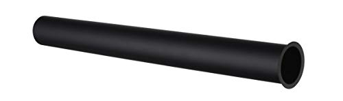 Atco® Bördelrohr Tauchrohr Siphon Ablaufgarnitur Gerades Rohr Abfluss Ablauf Waschbecken Messing Schwarz 300 Mm