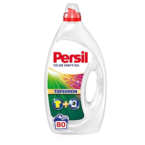 Persil Color Kraft-Gel (80 Waschladungen), Flüssigwaschmittel Mit Tiefenrein Technologie, Colorwaschmittel Für Reine Wäsche Und Hygienische Frische Fü