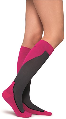 Jobst Sport Laufstrümpfe - Sportkompression Für Damen Und Herren - Hilft, Die Durchblutung Zu Verbessern - Weich, Leicht Und Atmungsaktiv, Pink, L