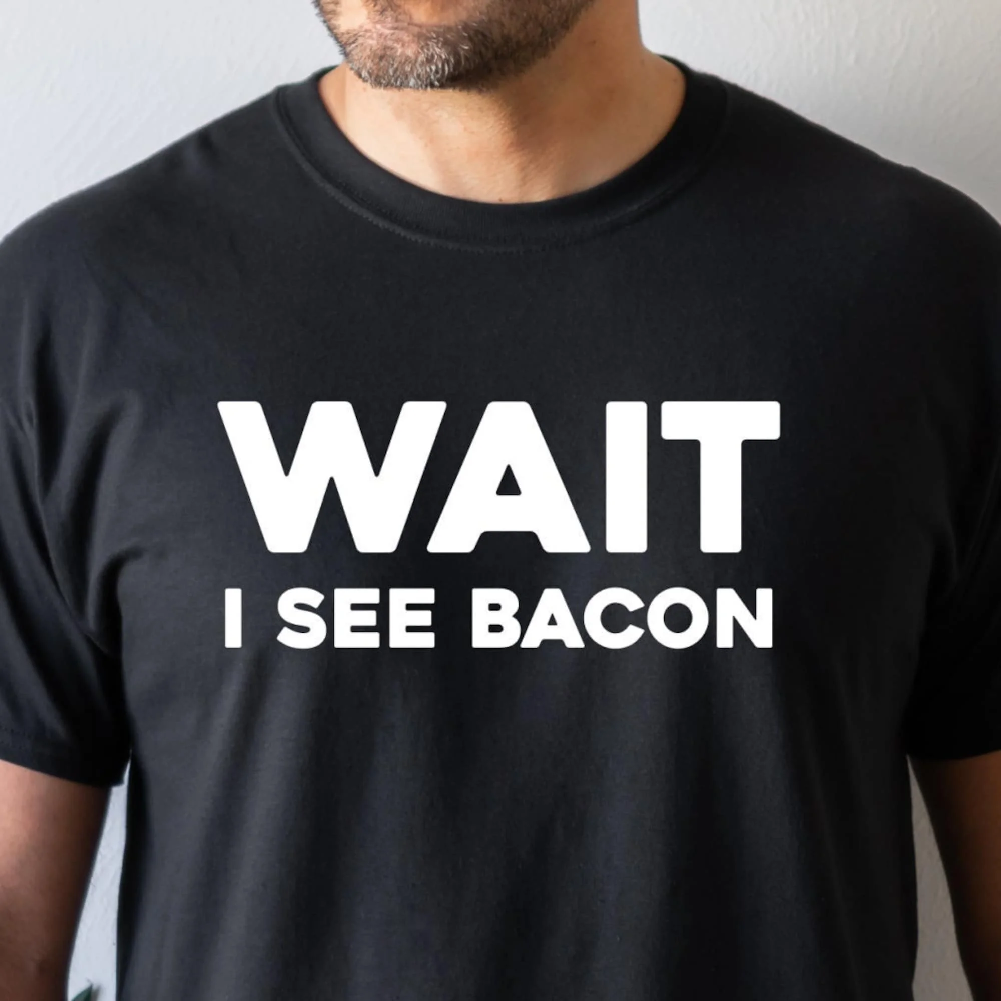 Warten Sie, Ich Sehe Einen Speck, Speck Shirt, Speck Geschenk, Speck Liebhaber, Speck Essen, Geschenk Für Ihn, Lustige Speck Tee, Geschenk Für Sie, Fl