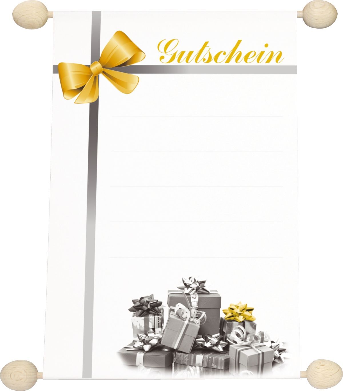 Gutschein Idee & Stil "Gutschein" neutral mit Schleife, DIN A5, 1 St.