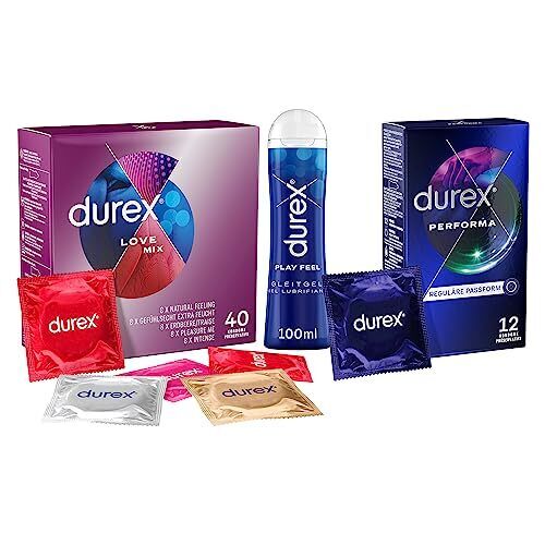 Durex Ausprobier-Set mit verschiedenen Durex Kondomen und Gleitgelen