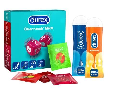 Durex Überrasch Mich-Set mit Durex Überrasch‘ Mich Kondome - 30er Großpackung (1