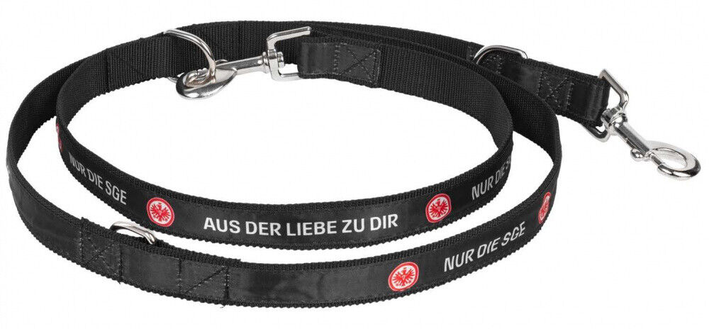 Eintracht Frankfurt Hundeleine schwarz 1,70 m Hunde Leine SGE