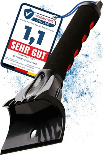 Lyvanas Eiskratzer Auto Testsieger 2023* - Ergonomischer Profi Scheibenkratzer Auto Schnell & Stark - Effizienter & Sicherer Schneekratzer Auto Aus Pr