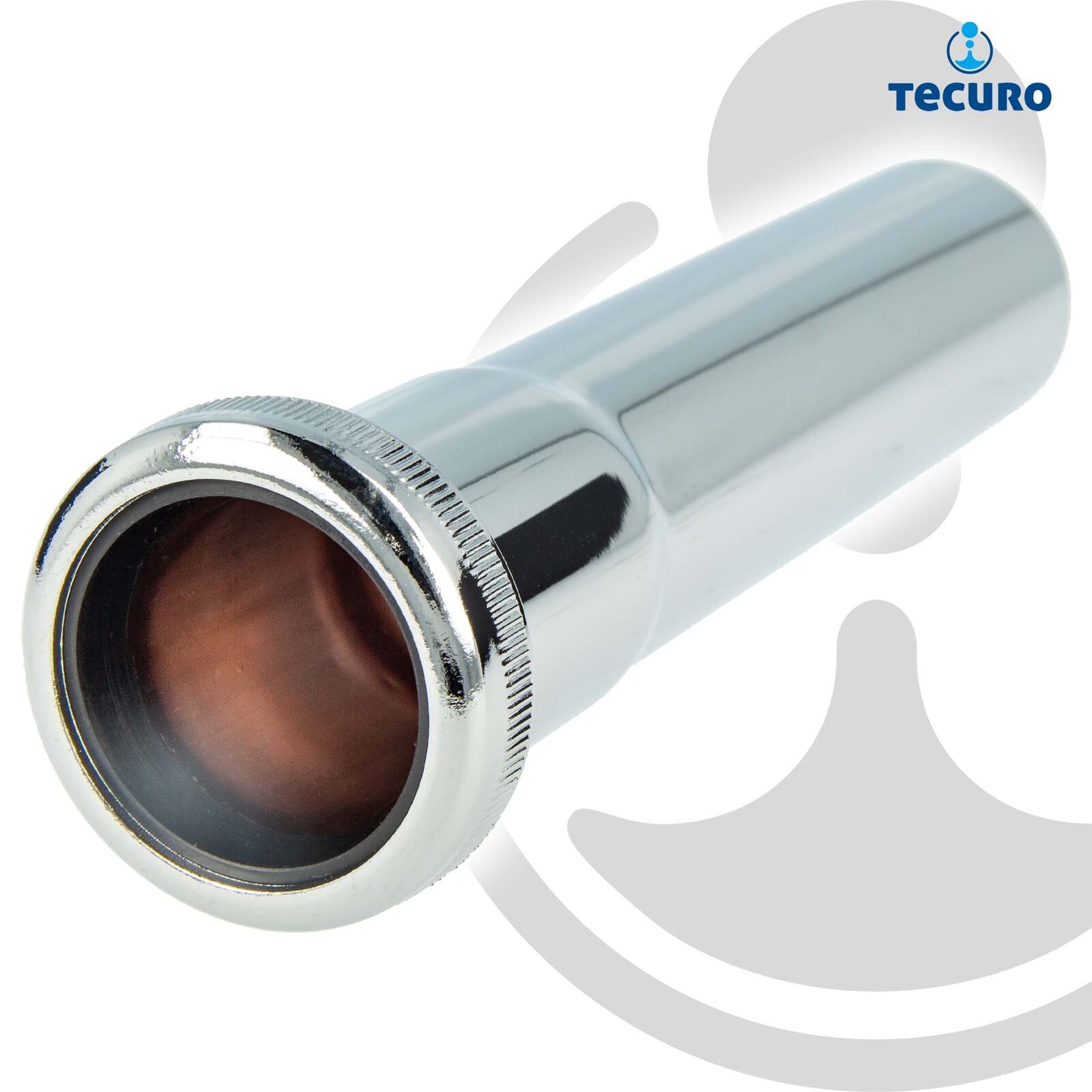 tecuro Tauchrohr Wandrohr Verlängerung 150 mm mit Rändelmutter für Geruchsversch