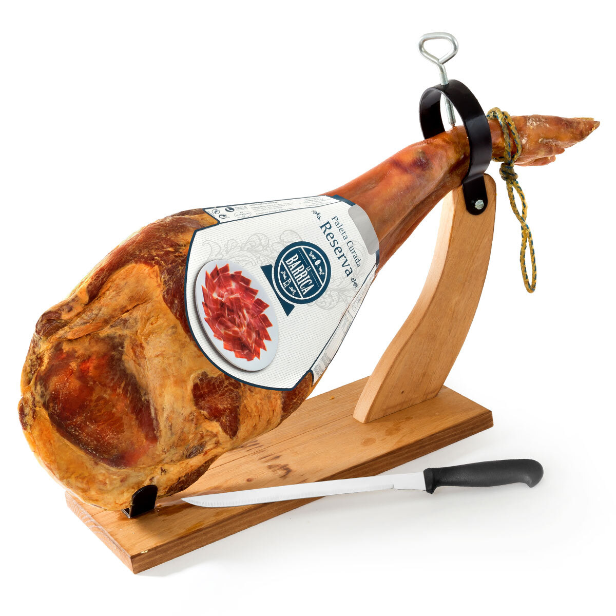 Serranoschinken Paleta Reserva Spanien mit Zubehör (16,87 EUR/kg)