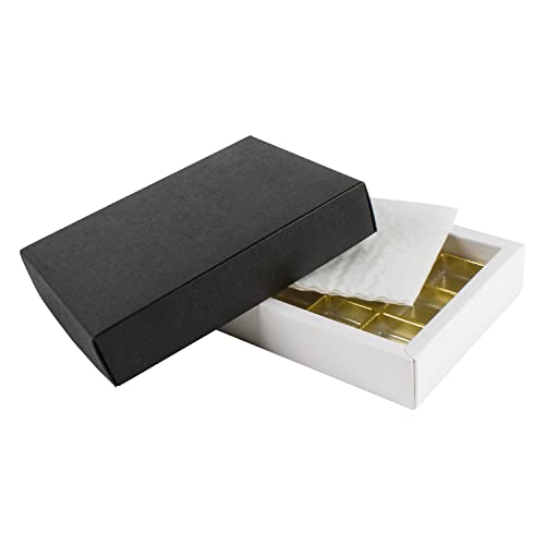 Pralinenschachtel - Für 12 Pralinen - Schwarz Strukturiert | Diy Pralinen | Pralinen Verpacken