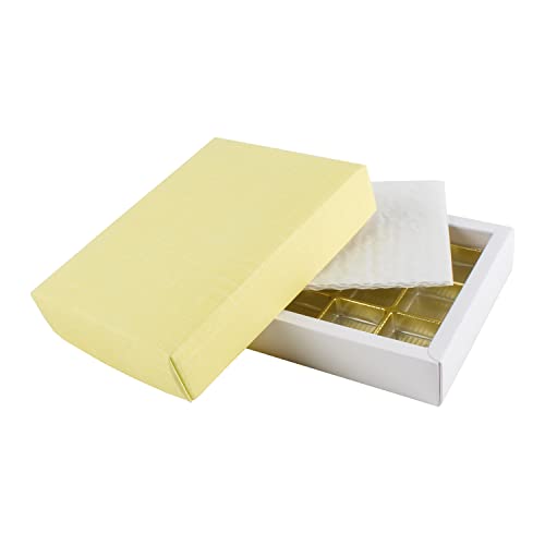 Pralinenschachtel - Für 12 Pralinen - Hellgelb Strukturiert | Diy Pralinen | Pralinen Verpacken