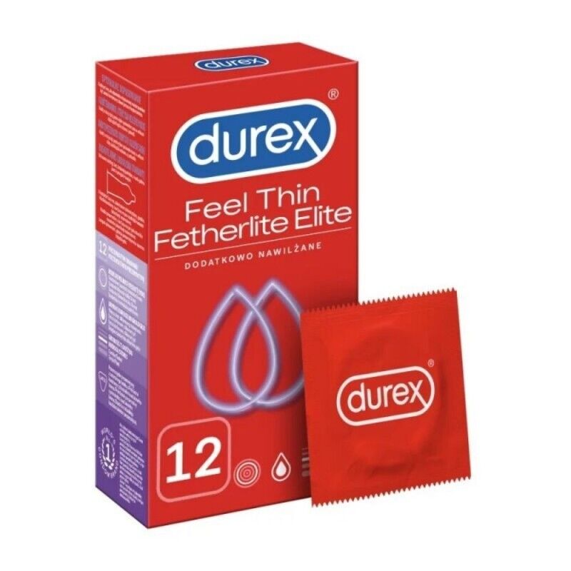 Durex Fetherlite Elite Thin Kondome, 12 Stück