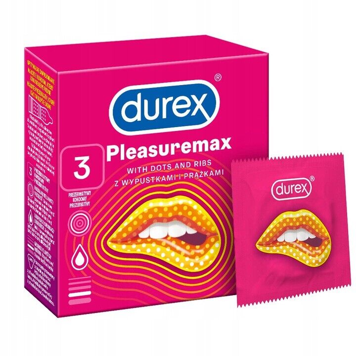 5038483175545 Durex prezerwatywy Pleasuremax 3 szt z wypustkami prążkami Durex