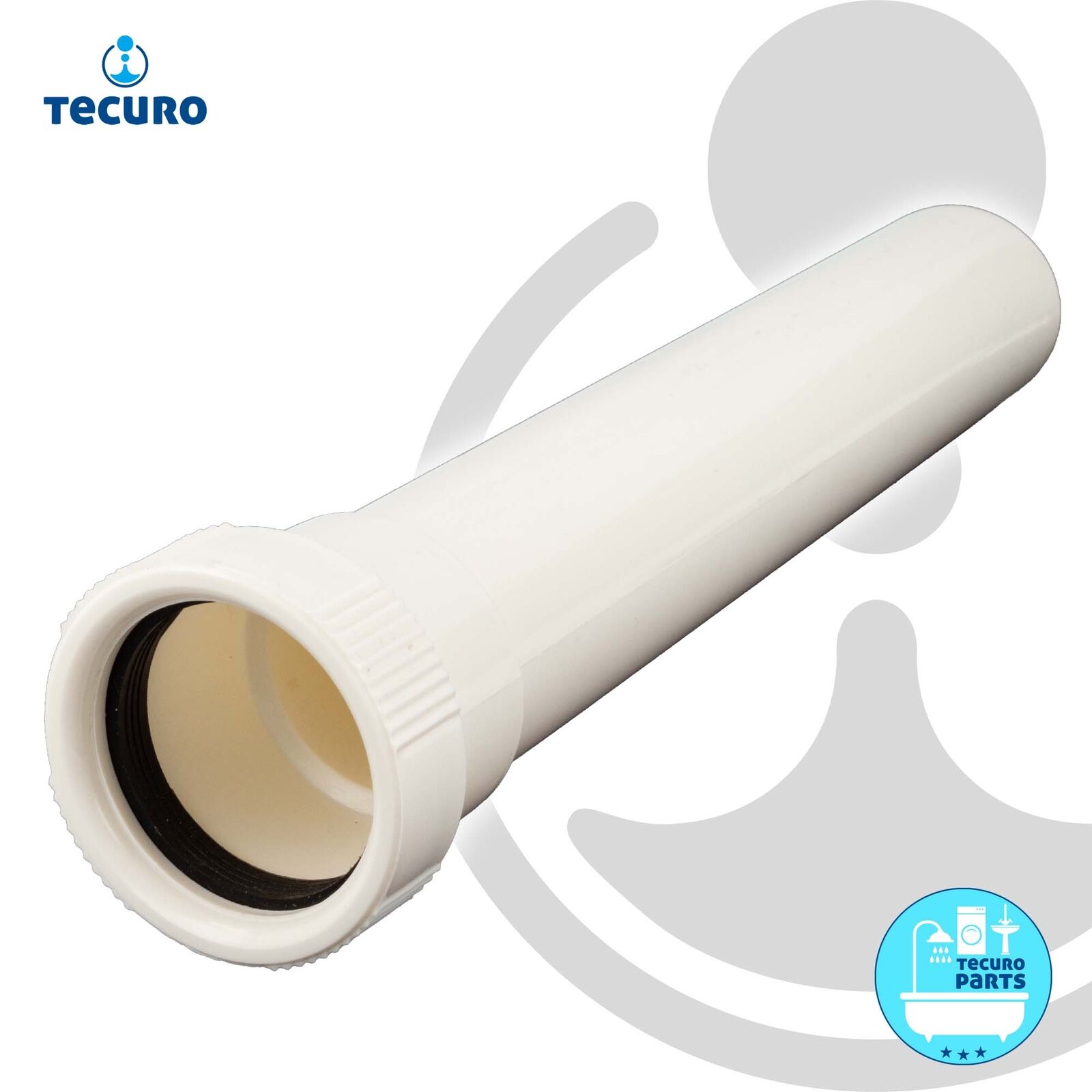 tecuro Tauchrohr - Wandrohr - Verlängerung 1 1/4 Zoll x Ø 40 x 250 mm, KS- weiß