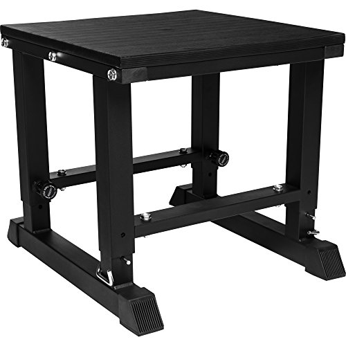 Gorilla Sports® Plyo Box - 5 Höhen Verstellbar, 59 X 50 X 45-65 Cm, Bis 300 Kg Belastbar, Rutschfest, Stahl, Schwarz - Jump Box, Sprungbox, Plyometric