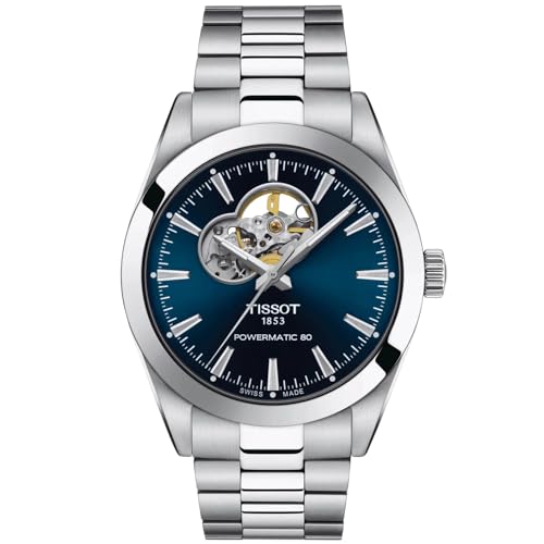 Tissot Gentleman Powermatic 80 Open Heart Men'S Blue Watch T127.407.11.041.01